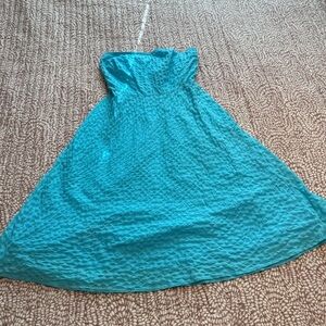 J. Crew Strapless Turquoise Dress